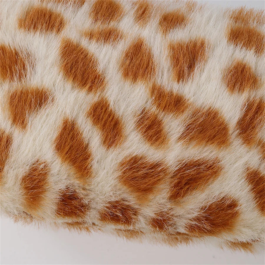 Leopard Velvet Cosmetic Bag