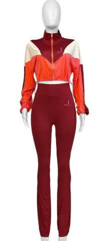 'Tey' Color-Block High-Waist Sports Set